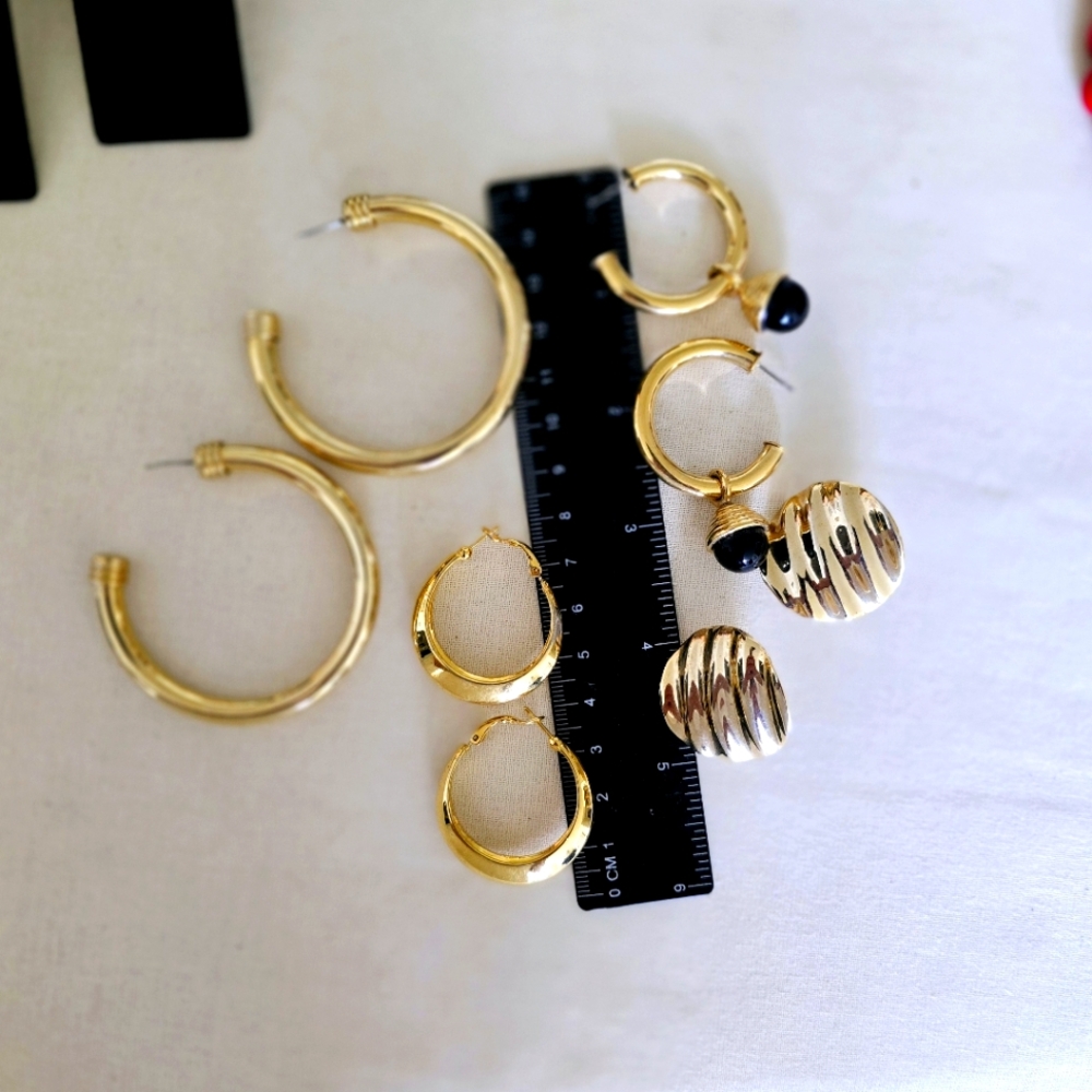 Gold hoop earrings